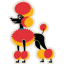 Artful Poodle Sticker