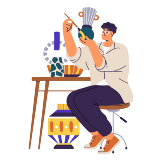 Artisan Ceramic Painter Sticker