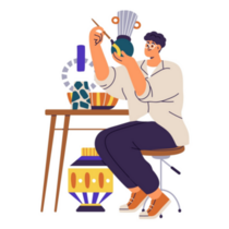 Artisan Ceramic Painter Sticker