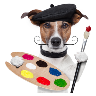 Artist Jack Russell Sticker