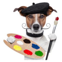 Artist Jack Russell Sticker