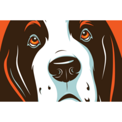 Artistic Bernard Face Sticker