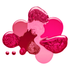 Artistic Blend Of Shades Of Pink And Crimson Nail Polishes Sticker 