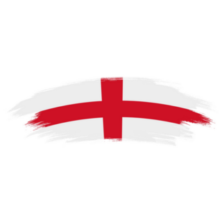 Artistic Brush Flag Of England Sticker