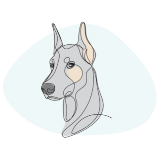 Artistic Doberman Sticker