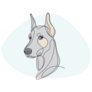 Artistic Doberman Sticker