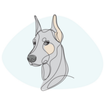 Artistic Doberman Sticker