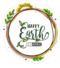 Artistic Earth Day Sticker