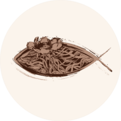 Artistic Engraved Ichthus Jesus Fish With Flower Sticker