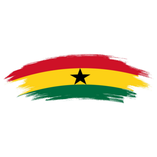 Artistic Ghana Paint Sticker