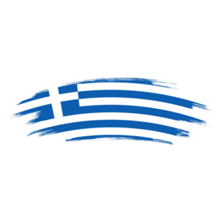 Artistic Grunge Brush Flag Of Greece Sticker