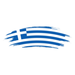 Artistic Grunge Brush Flag Of Greece Sticker
