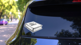 Artistic Pen And Ink Drawing Illustration Of Holy Bible Sticker on a Rear Car Window (New) example