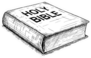Artistic Pen And Ink Drawing Illustration Of Holy Bible Sticker