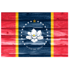 Artistic Rendering Of The Mississippi State Flag Sticker