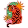 Artistic Tiger Sticker