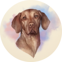 Artistic Vizsla Sticker