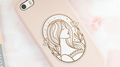 Artistic Woman Design Phone Sticker