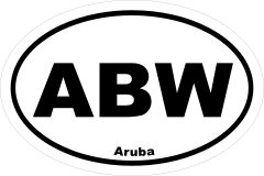 Aruba Abw Oval Sticker