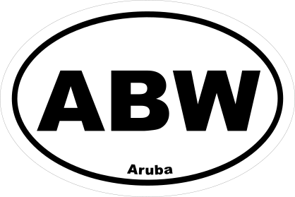 Aruba Abw Oval Sticker