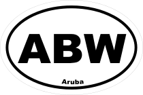 Aruba Abw Oval Sticker