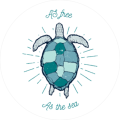 As Free As The Sea Turtle Sticker