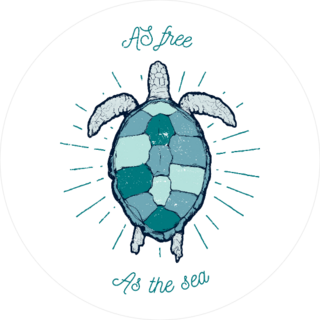 As Free As The Sea Turtle Sticker