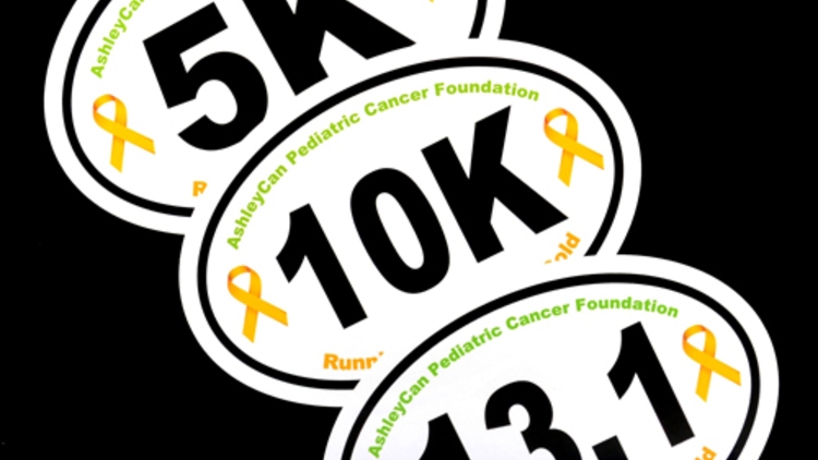 AshleyCan Pediatric Cancer Foundation Custom Oval Stickers