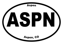 Aspen Oval Sticker