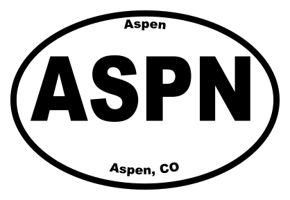 Aspen Oval Sticker