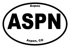 Aspen Oval Sticker