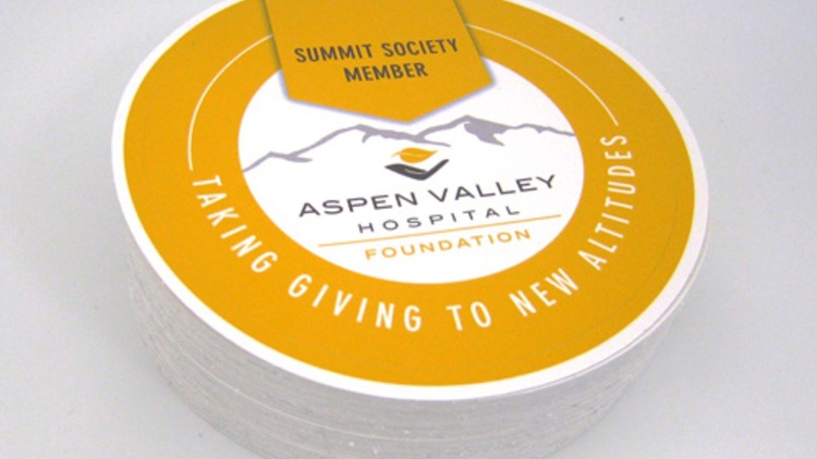 Aspen Valley Hospital Custom Circle Stickers