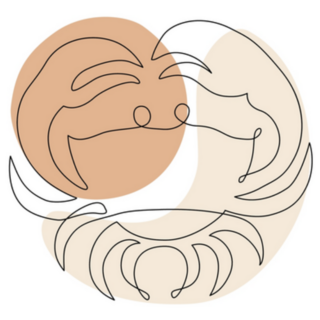 Astrological Cancer Zodiac Crab Sticker