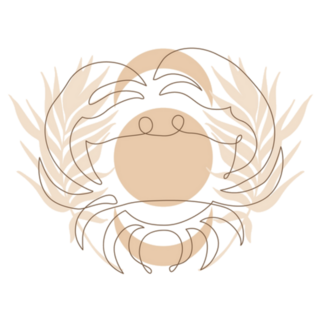 Astrological Cancer Zodiac Sign Boho Sticker