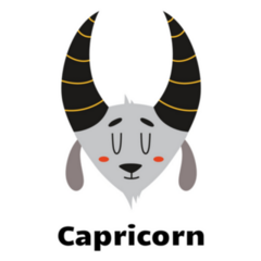 Astrological Capricorn Cute Goat Sticker