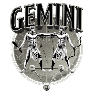 Astrological Hand Drawn Gemini Symbol Sticker