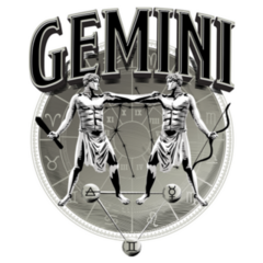 Astrological Hand Drawn Gemini Symbol Sticker