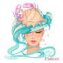 Astrological Sign Of Cancer Beautiful Sticker
