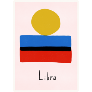 Astrology Abstract Libra Zodiac Sign Sticker