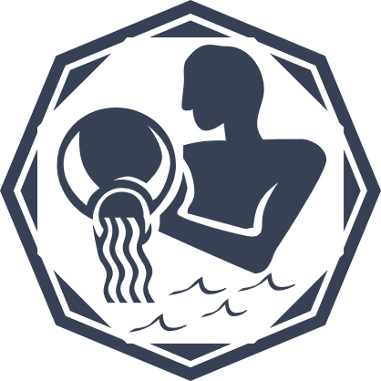 Astrology - Aquarius Zodiac Sticker