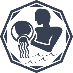 Astrology - Aquarius Zodiac Sticker