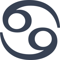 Astrology - Cancer Zodiac Symbol Sticker