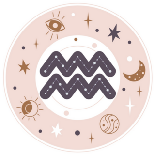 Astrology Element Aquarius Boho Sticker