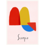 Astrology Scorpio Zodiac Sign Abstract Illustration Sticker