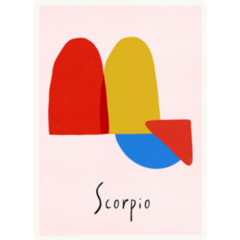 Astrology Scorpio Zodiac Sign Abstract Illustration Sticker