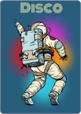 Astronaut Dancing Disco Sticker