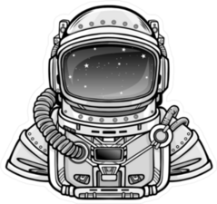 Astronaut In A Space Suit Sticker