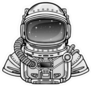 Astronaut In A Space Suit Sticker