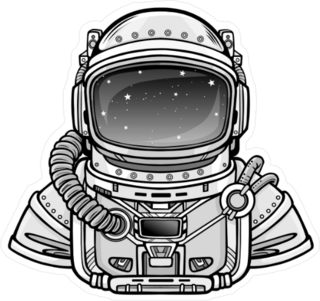 Astronaut In A Space Suit Sticker