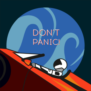 Astronaut In Space Dont Panic Sticker